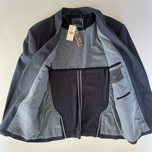JACHS Troy Herringbone Unstructured Herringbone Blazer Large New - Picture 4 of 16